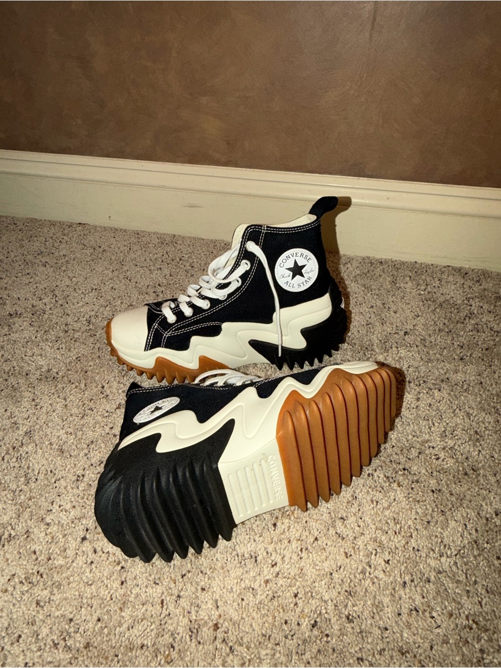 Converse  Black, White & Gum Run Star Motion High-Top Sneakers - Picture 4 of 6